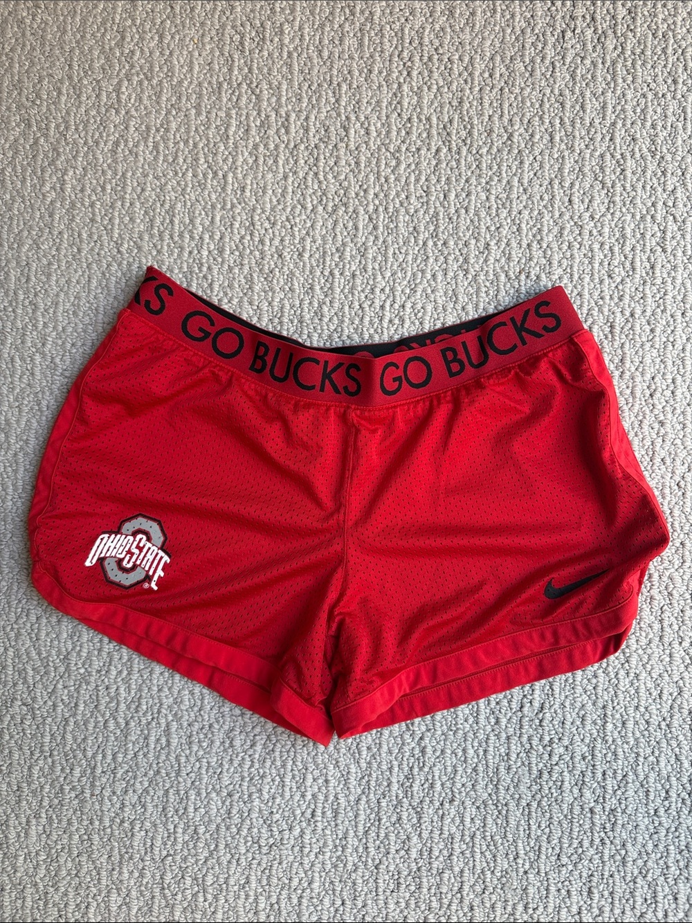 Nike Red Women's Athletic Shorts with Ohio State Logo